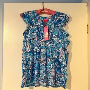 NWT - Lilly Pulitzer golda sound the sirens top size Medium